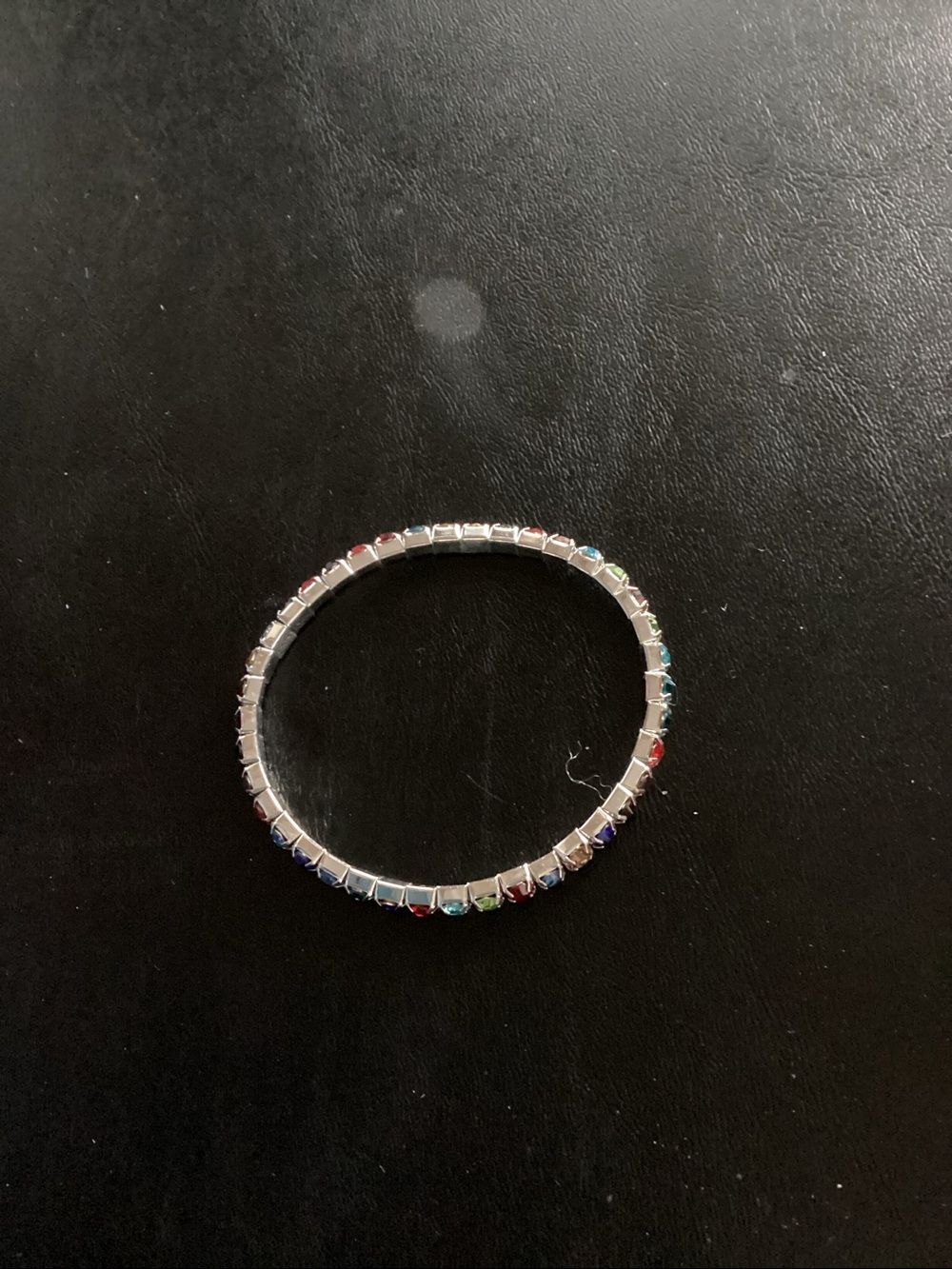 Multicolored silver bracelet for women